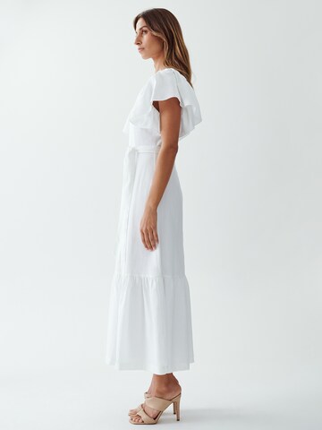 Willa Dress 'FLUTTER' in White