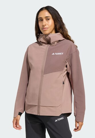 ADIDAS TERREX Jacke in Braun: Vorderseite