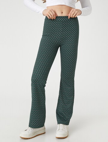 Koton Flared Leggings in Groen: voorkant