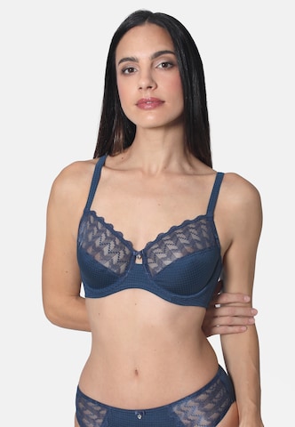 Invisible Soutien-gorge 'Beautiful Classic' sassa en bleu : devant