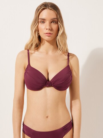 CALZEDONIA Push-up Bikinitop 'Indonesia' in Rot: Vorderseite