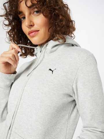 PUMA Athletic Zip-Up Hoodie 'Essential' in Grey