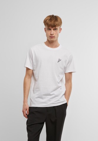 Mister Tee - Camisa 'Pizza' em branco: frente