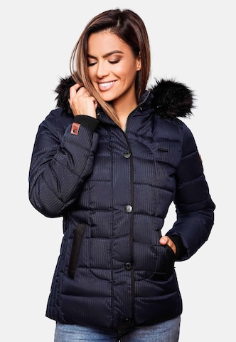 MARIKOO Winter Jacket 'Unique' in Blue: front