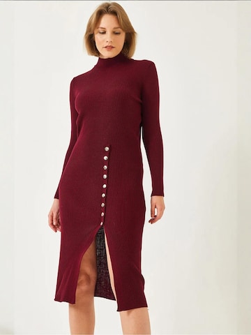 Abito in maglia di Bianco Lucci in rosso: frontale