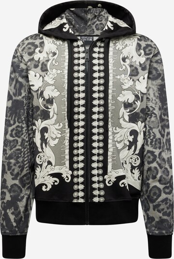 Versace Jeans Couture Veste de survêtement en gris / noir / blanc, Vue avec produit