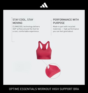 ADIDAS PERFORMANCE Бюстье Спортивный бюстгальтер 'OPT ESS' в Ярко-розовый