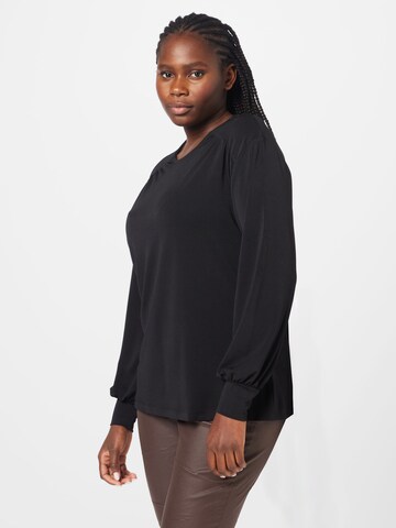ONLY Carmakoma Shirt 'Sanne' in Zwart: voorkant