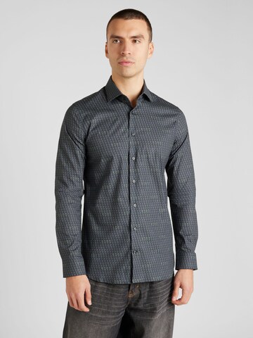 Michael Kors Regular Fit Hemd in Schwarz: Vorderseite