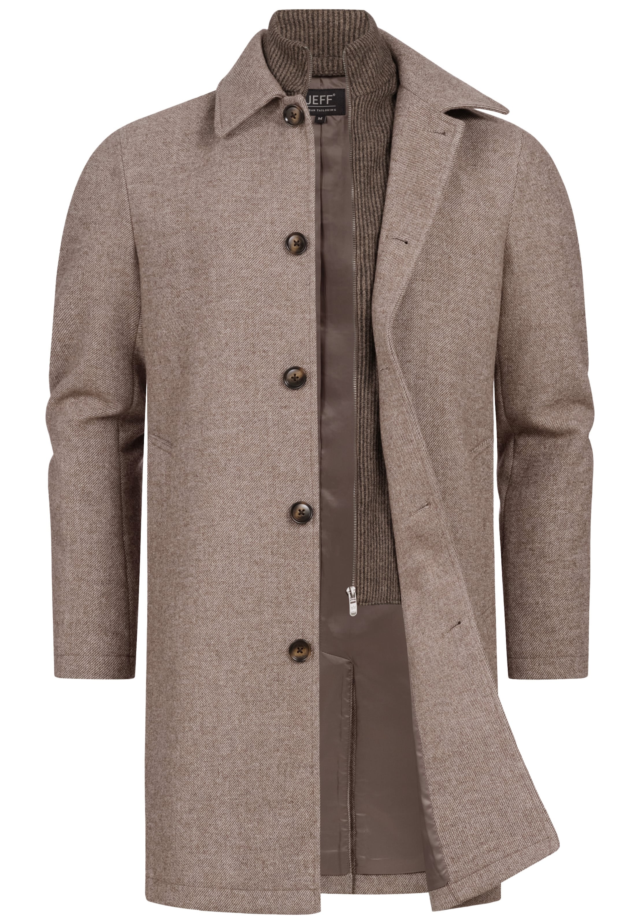 JEFF Winterjas 'JFTyler' in Bruin: voorkant