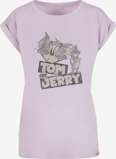ABSOLUTE CULT T-shirt 'Tom and Jerry - Cartoon' en beige clair / gris / anthracite / lilas, Vue avec produit
