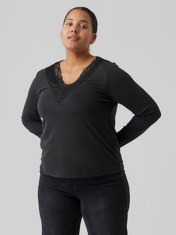 Vero Moda Curve Shirt 'PHINE' in Zwart: voorkant