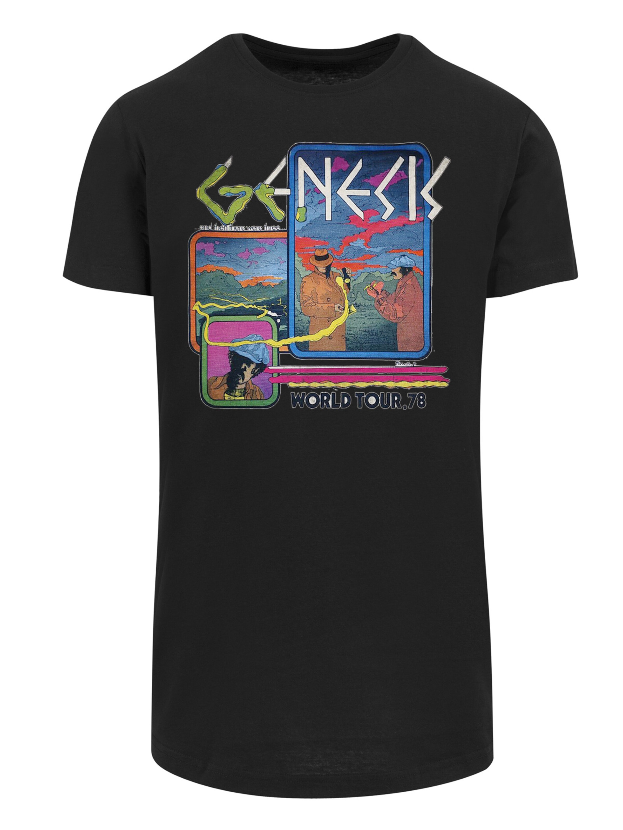 T-Shirt 'Genesis World Tour 78' F4NT4STIC en noir : devant