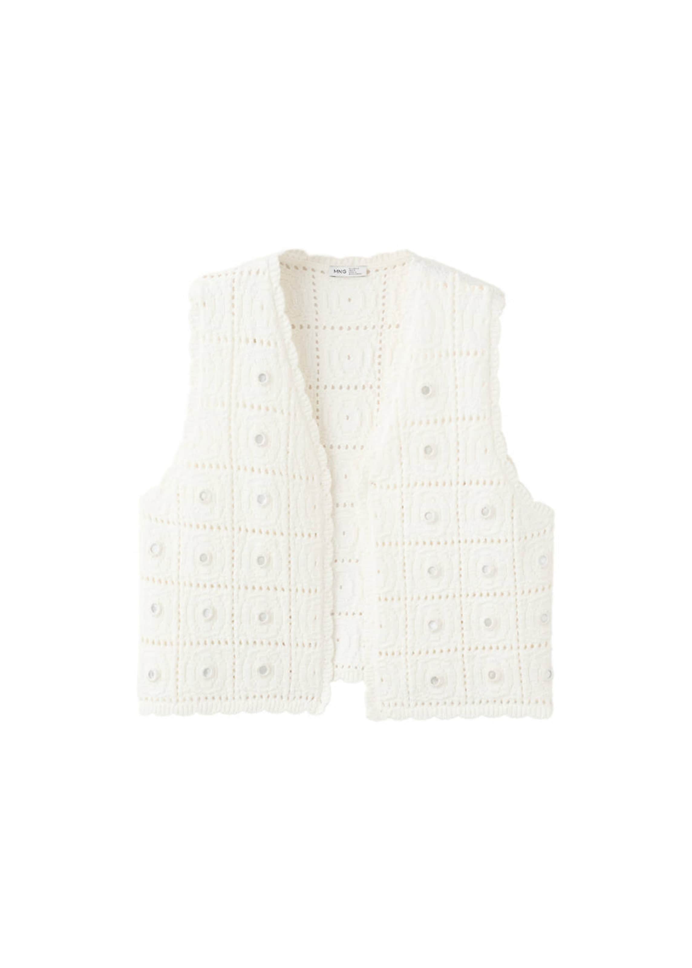 MANGO TEEN Strickjacke 'Nika' in Weiß: Vorderseite