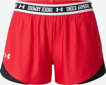 UNDER ARMOUR Workout Pants 'Play Up 3.0' in Red: front