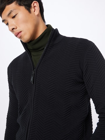 INDICODE JEANS Knit cardigan 'Huber' in Black