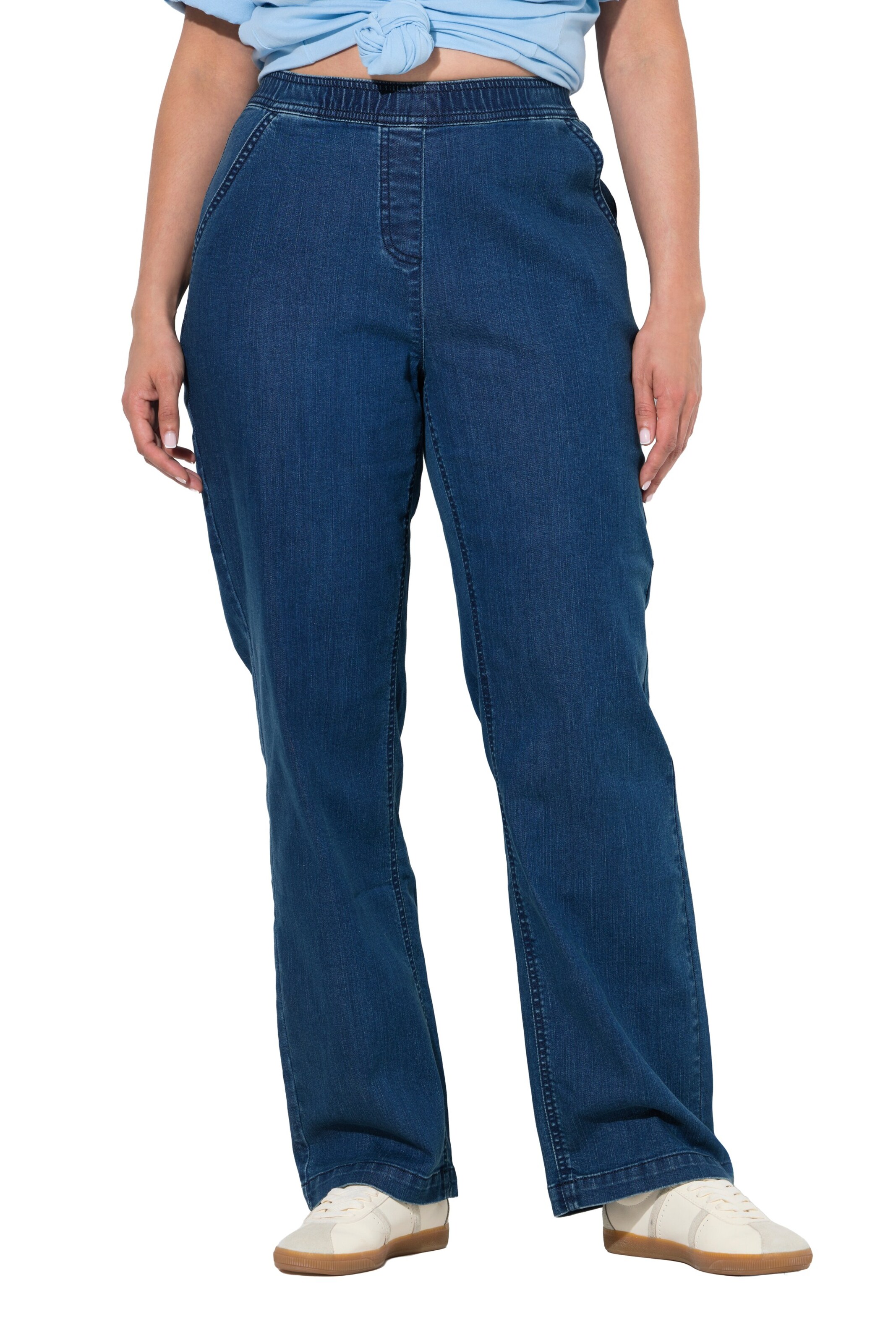 Ulla Popken Regular Pants in Blue: front
