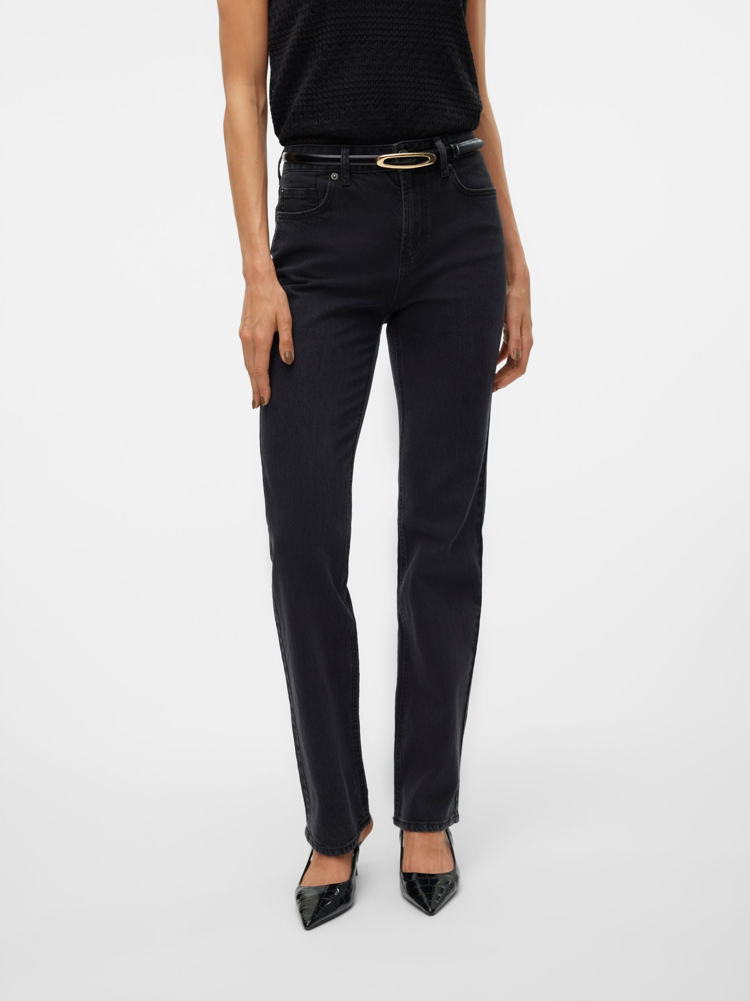 VERO MODA Regular Jeans '10315432' in Black: front