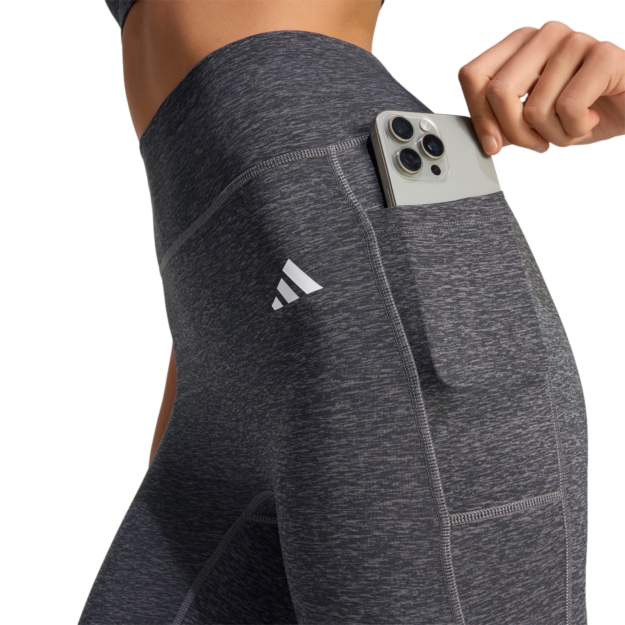 ADIDAS PERFORMANCE Skinny Παντελόνι φόρμας 'Optime Essentials' σε γκρι