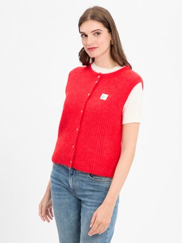 AMERICAN VINTAGE Knitted vest ' East ' in Red: front