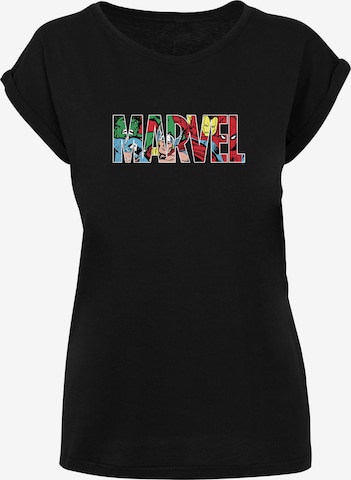 F4NT4STIC Shirt 'Marvel Avengers Logo Character infill' in Black: front