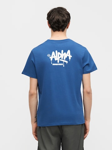 ALPHA INDUSTRIES Póló - kék: elől