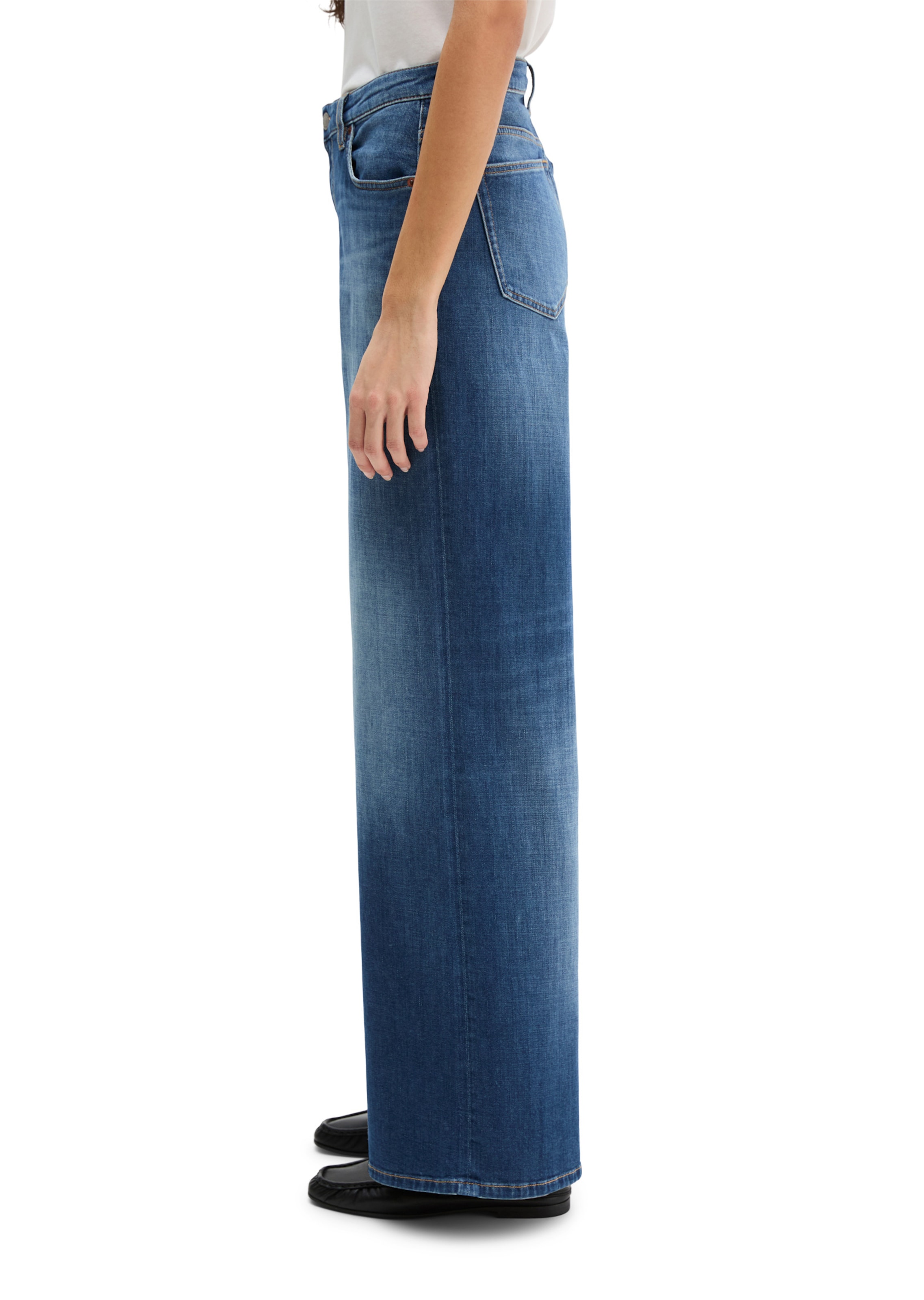 Marc O'Polo Wide Leg Jeans 'Lania' in Blau