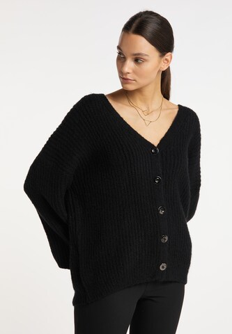 RISA Knit Cardigan in Black: front