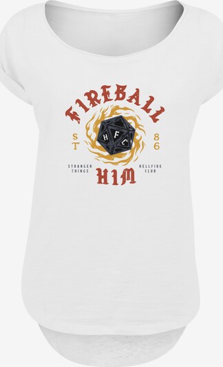 F4NT4STIC T-shirt en safran / rouge rouille / noir / blanc, Vue avec produit