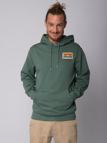 Watapparel Sweatshirt 'Rainbow Cassette' in Green: front