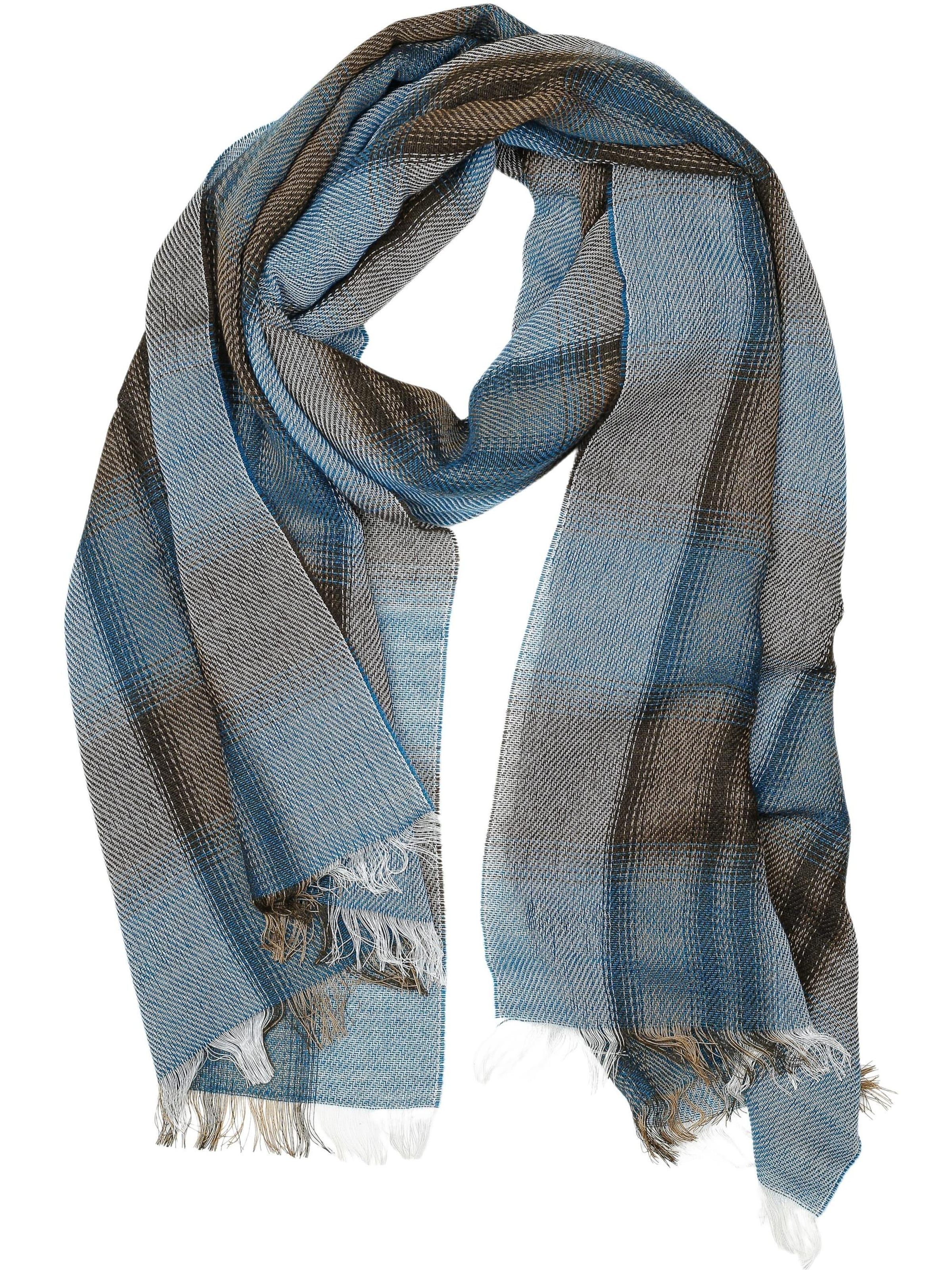 COLLEZIONE ALESSANDRO Scarf 'Tenero' in Blue: front