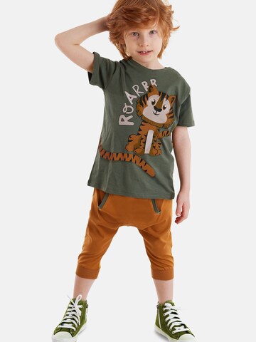 Denokids Tracksuit 'Roar Tiger' in Green: front