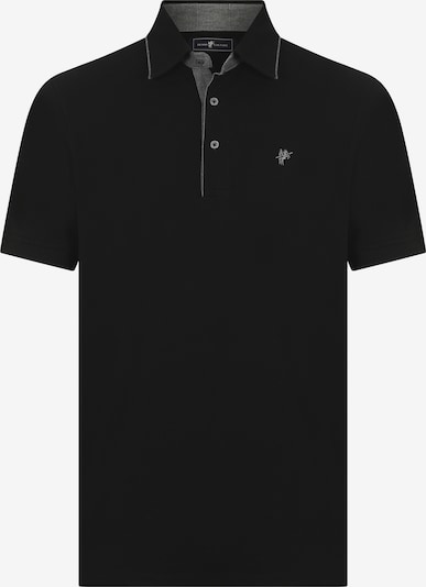 DENIM CULTURE Poloshirt 'Nico' in silbergrau / schwarz, Produktansicht