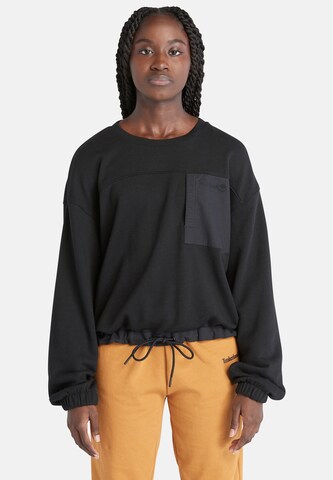 TIMBERLAND Sweatshirt in Zwart: voorkant