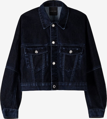 Bershka Välikausitakki värissä sininen: etupuoli