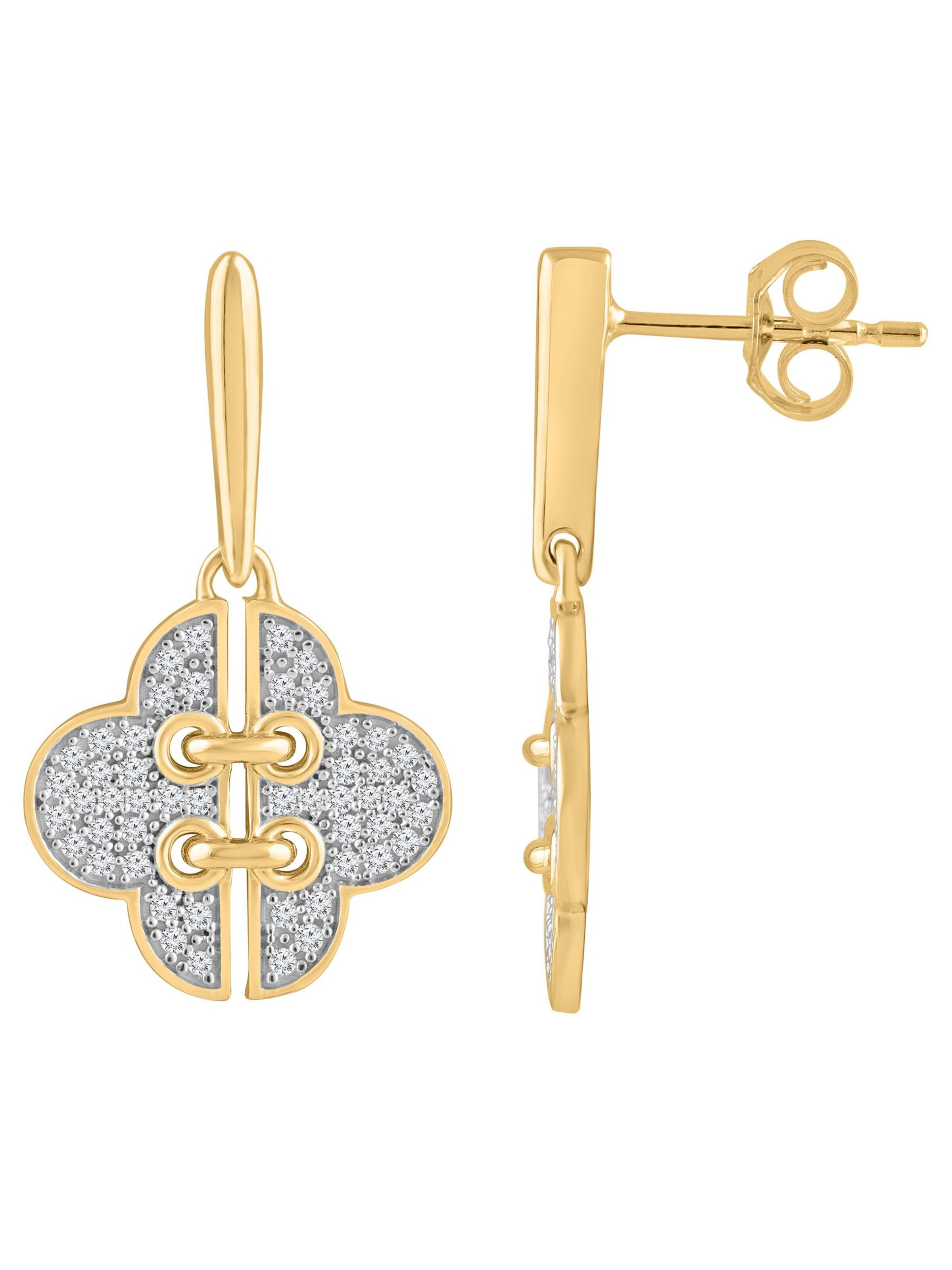 Diamant Exquis - Pendientes en oro