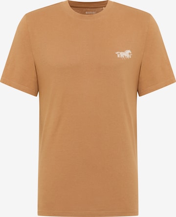 MUSTANG T-Shirt 'Austin' in Braun: Vorderseite