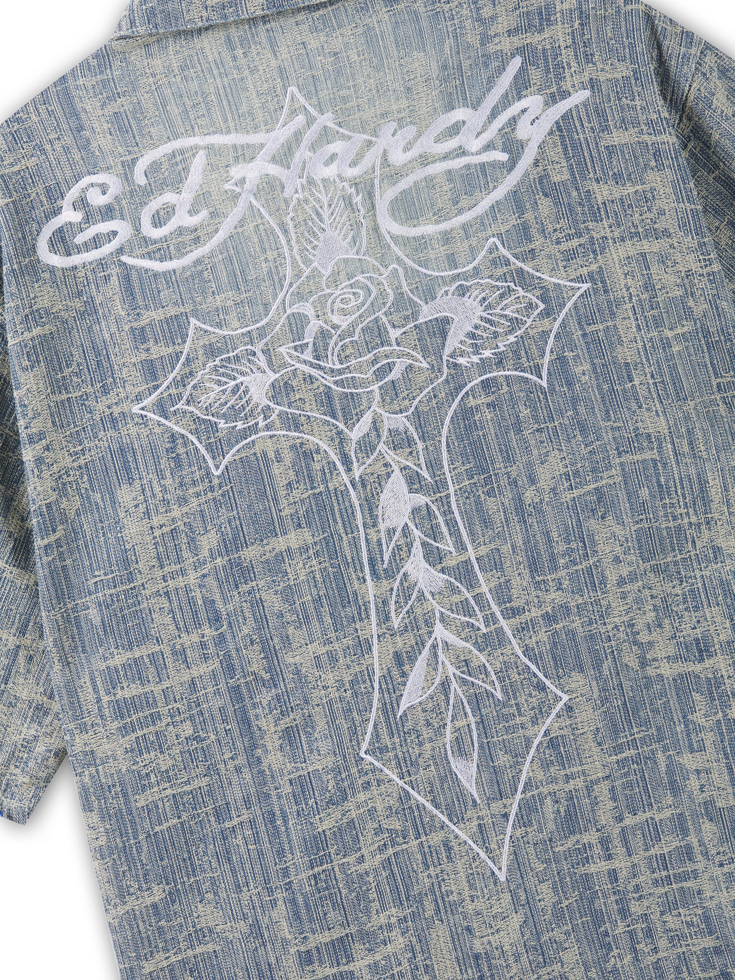 Ed Hardy Классический крой Рубашка в Синий