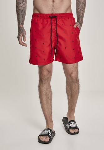 Urban Classics Zwemshorts in Rood: voorkant