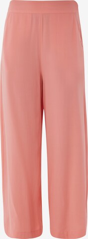 QS Wide Leg Bukse i rosa: forside