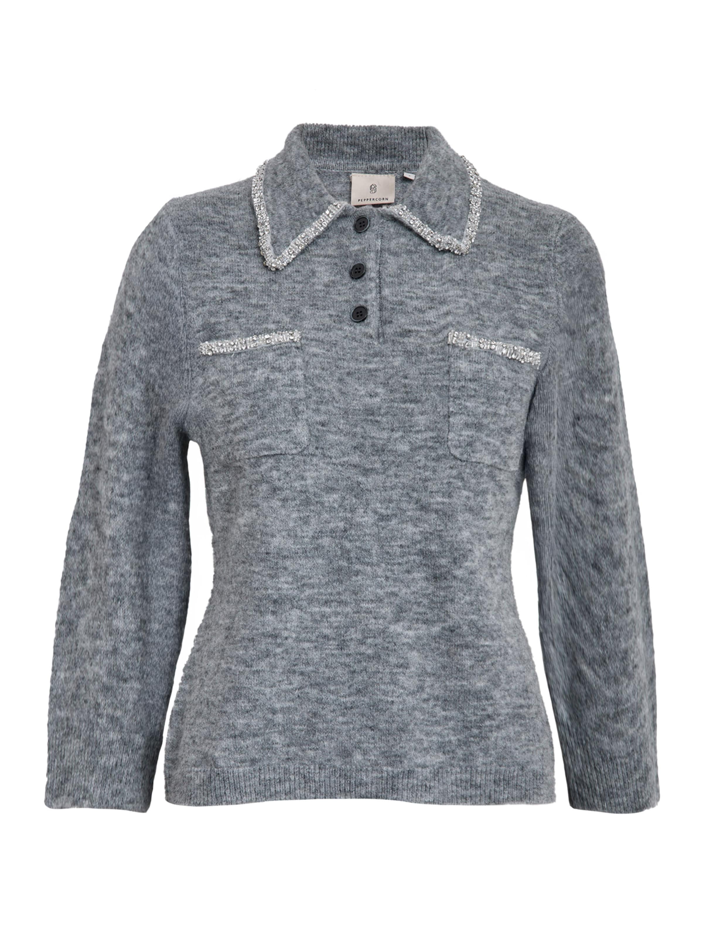 Peppercorn Top 'Leah' in Grijs: voorkant