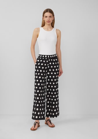 s.Oliver Wide leg Trousers 'Culotte' in Black
