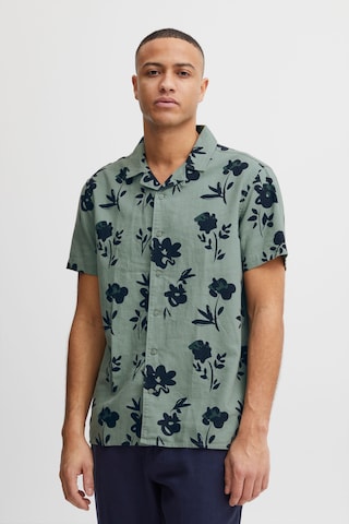 !Solid Slim fit Overhemd 'Fridolf ' in Groen: voorkant