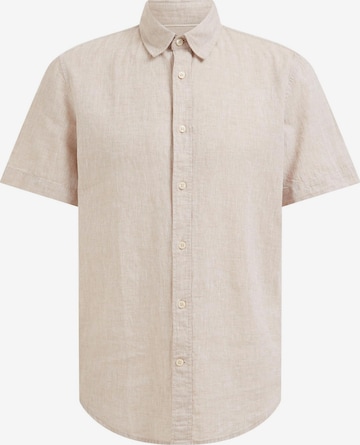 WE Fashion Button Up Shirt in Beige: front