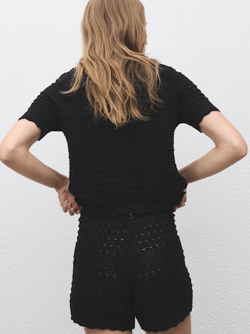 MANGO Knit cardigan 'SITU' in Black