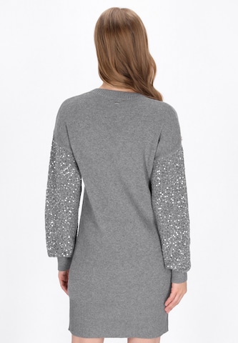 DreiMaster Klassik Gebreide jurk in Grijs