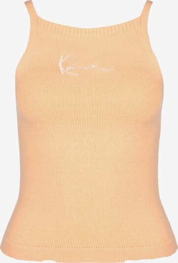 Karl Kani Top 'Small Signature Knit 90s' in apricot / weiß, Produktansicht