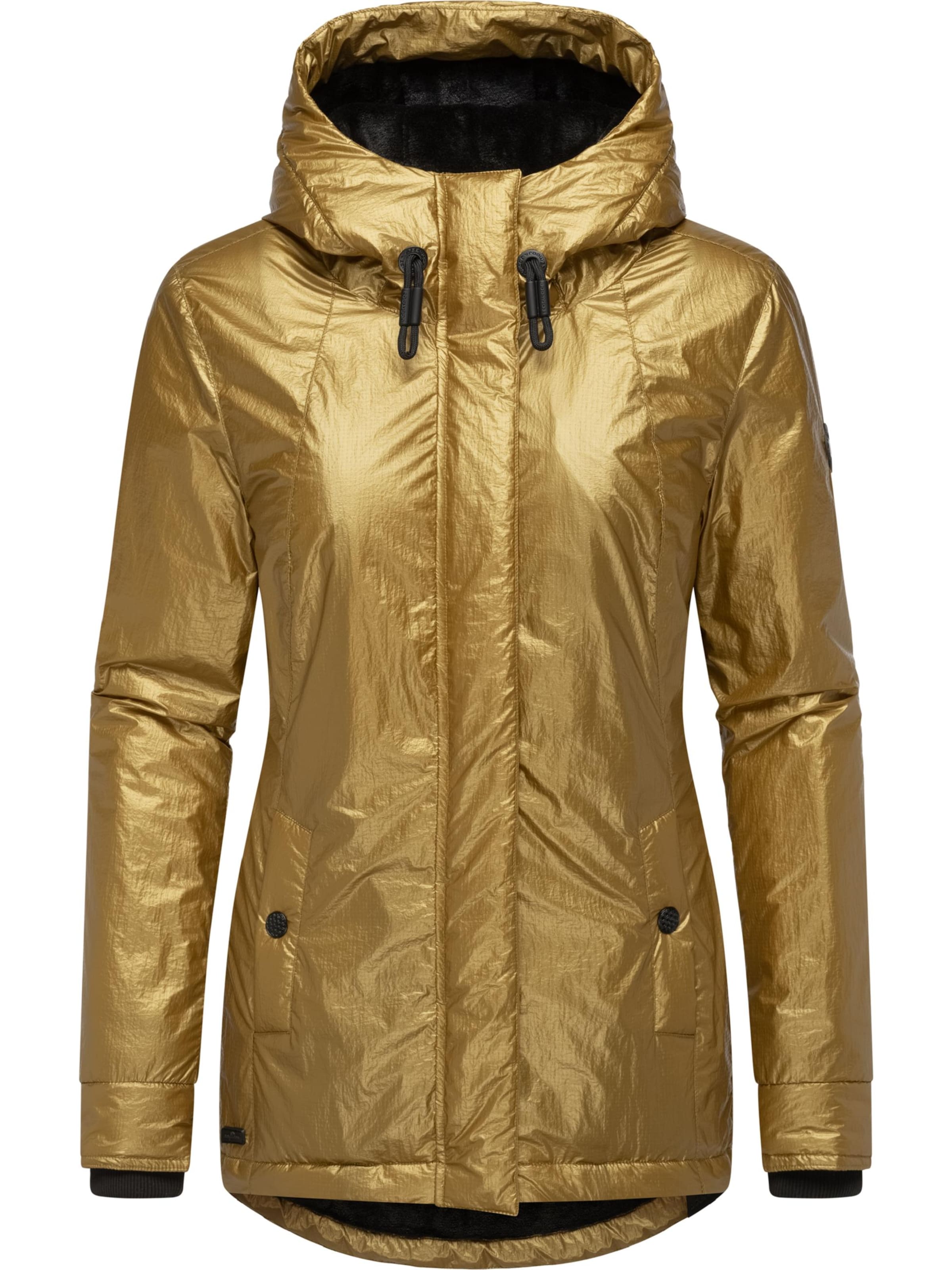 Ragwear Zimní bunda – zlatá: přední strana