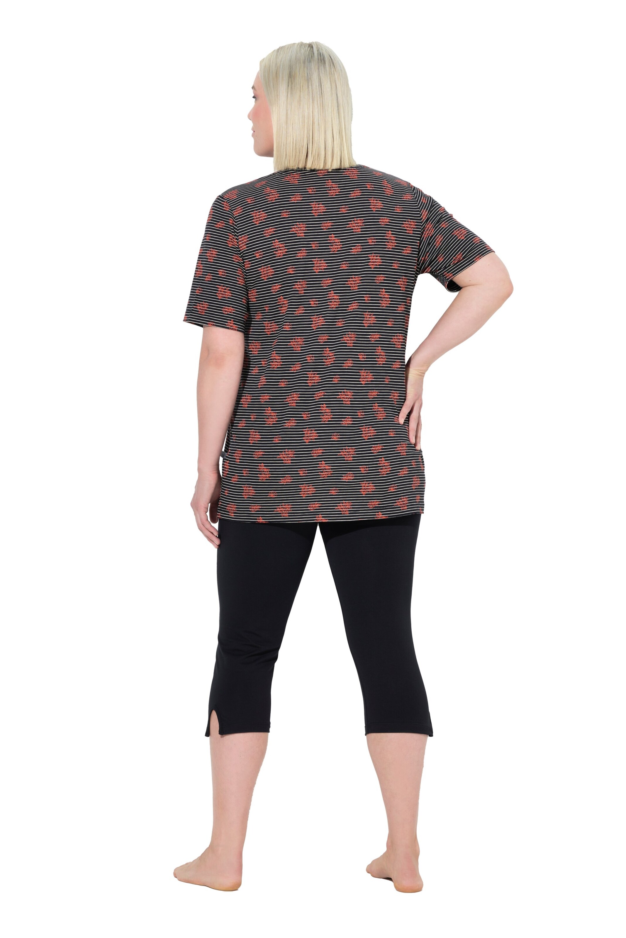 Ulla Popken Pyjama in Zwart