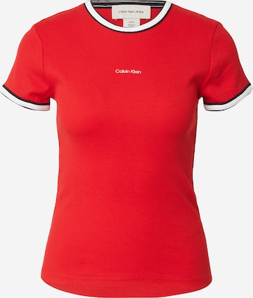 raudona Calvin Klein Jeans Marškinėliai: priekis